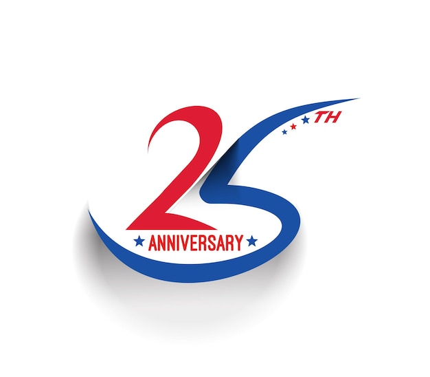 Free vector 25th years anniversary celebration design