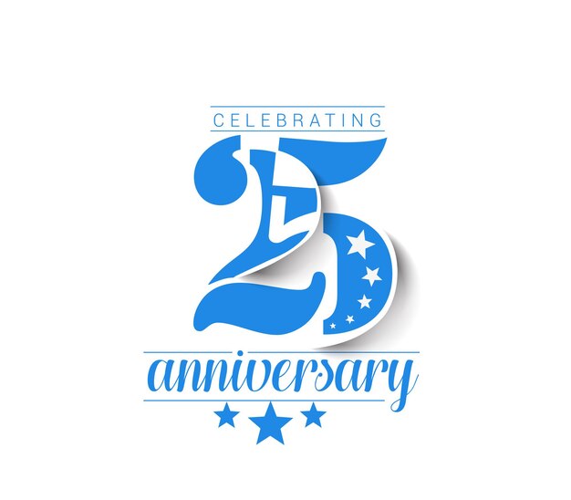 25th Years Anniversary Celebration Design.