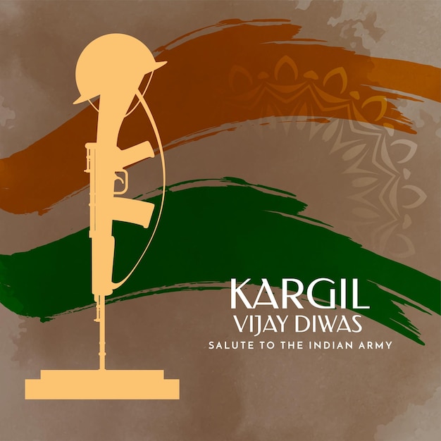 Free Vector 26th july kargil vijiay diwas celebration background design