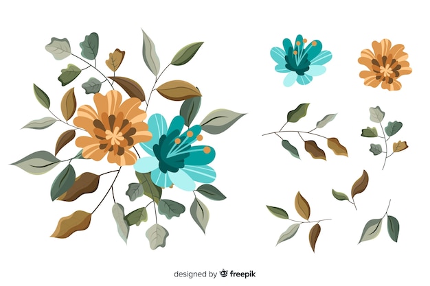 2d floral bouquet illustration collection