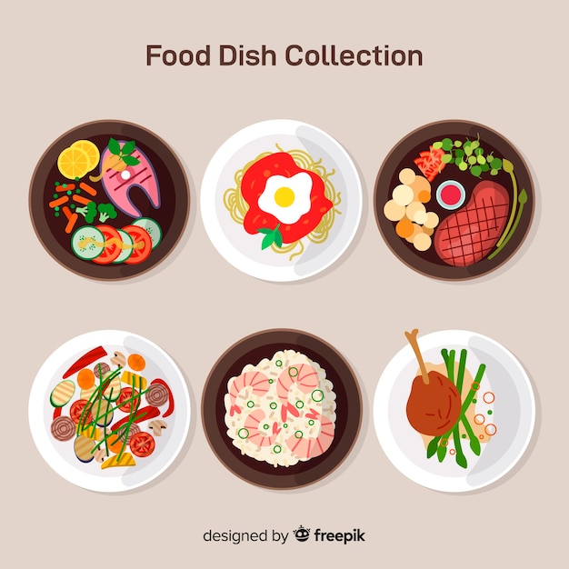  2d food dish collection