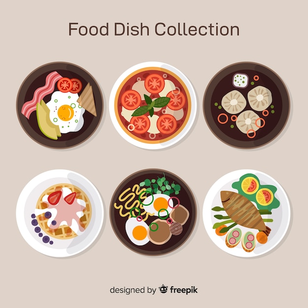  2d food dish collection