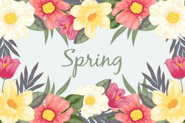 2d vintage flowers theme for background