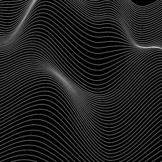 3D abstract wave pattern background vector