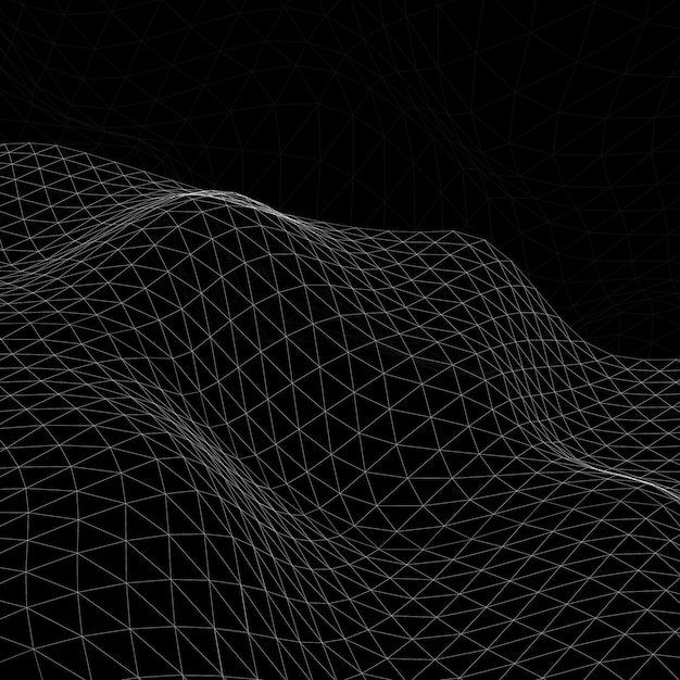 Free Vector 3d abstract wave pattern background vector