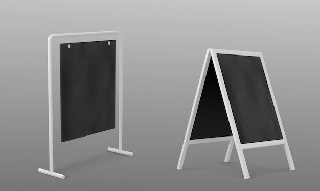 Free Vector 3d advertising sandwich board sign frame stand