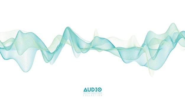 Free vector 3d audio soundwave