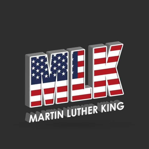 Free vector 3d background for martin luther king jr. day