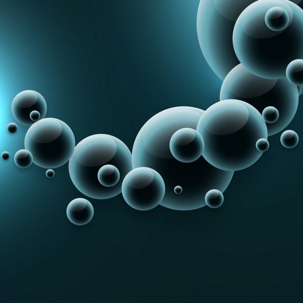 Free Vector 3d background with spheres