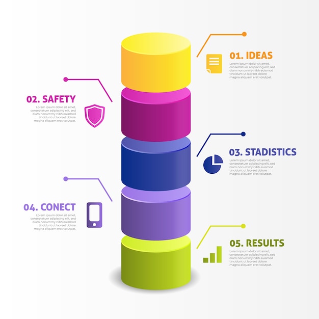 3d bars infographic