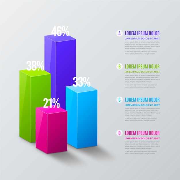 3d bars infographic