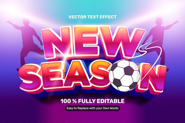 3D Bold Sport Season Text Effect