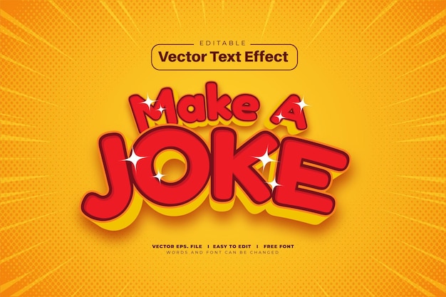 3D Cartoon Joke Text Effect