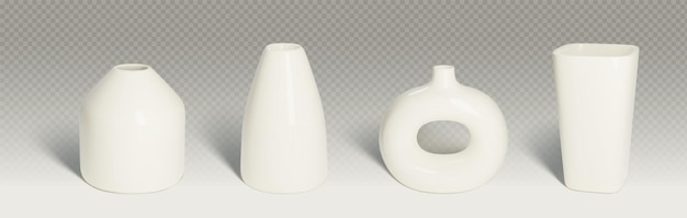 Free Vector 3d ceramic or glass vase bottle isolated vector