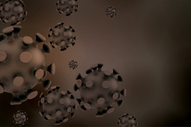 Free Vector 3d coronavirus infection spread background with text space