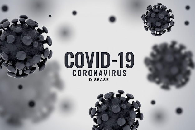 Free vector 3d coronavirus infection spread covid-19 pandemic background