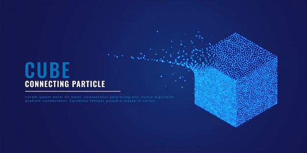 3d cube particle system background