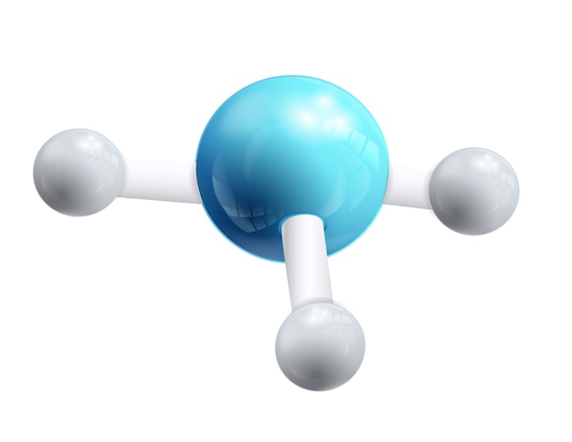 Free Vector 3d dna and molecule