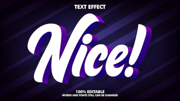 Free vector 3d editable text effects