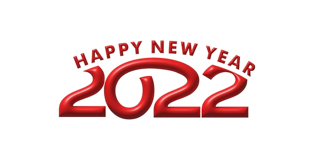 3D Effect Happy New Year 2022 Text Typography Design Patter, Vector illustration.