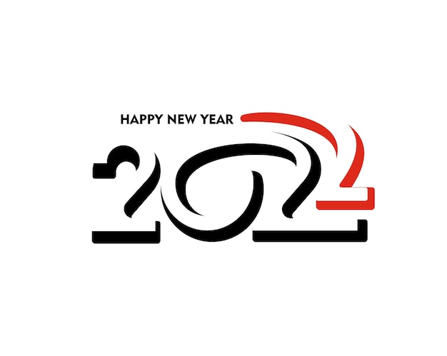 3D Effect Happy New Year 2022 Text Typography Design Patter, Vector illustration.