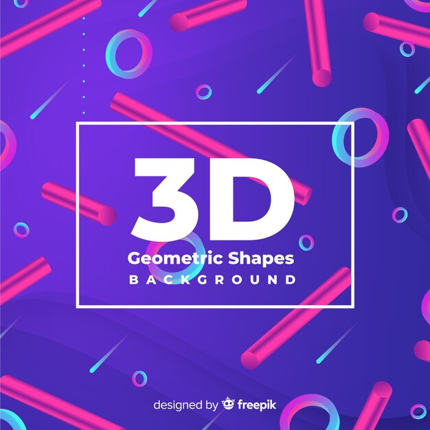 3d geometric shapes background