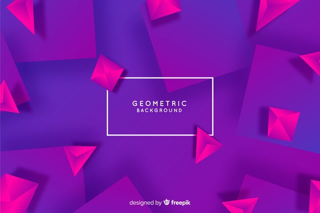 3d geometric shapes background