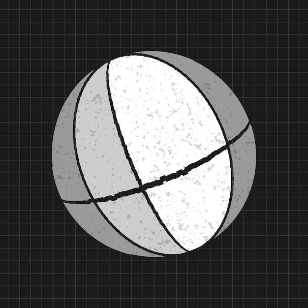 Free Vector 3d gray sphere on a black background vector