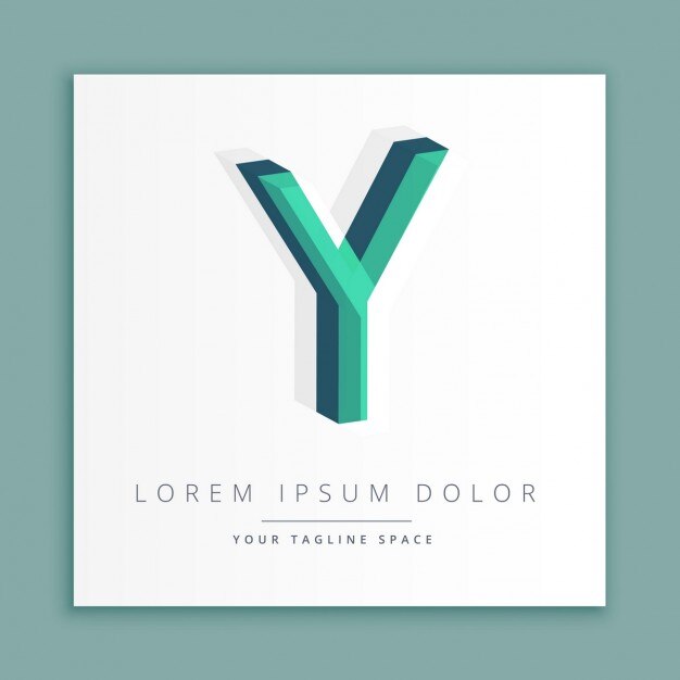 3d logo with letter y