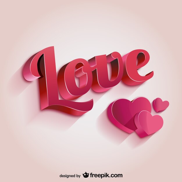 3D love lettering