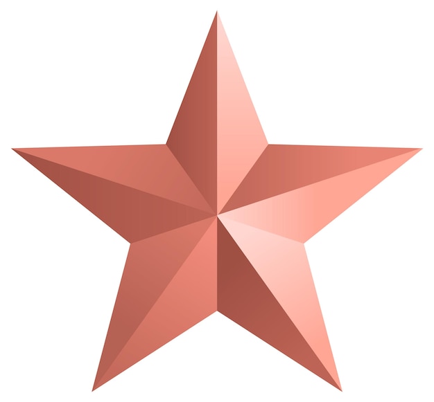 Free Vector 3d metal star isolated