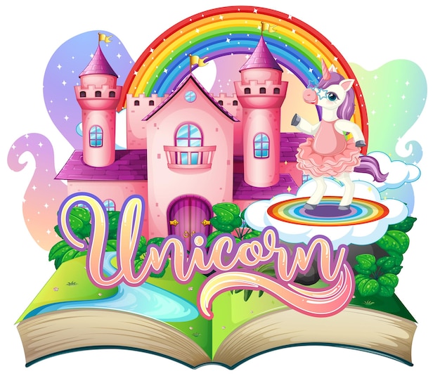 Free Vector 3d pop up book with fairy tale theme