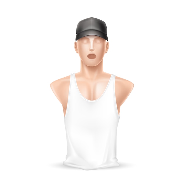 Free vector 3d realistic mannequin in sport clothing