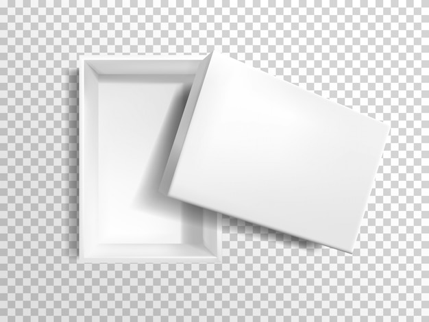 Free Vector 3d realistic white empty box 