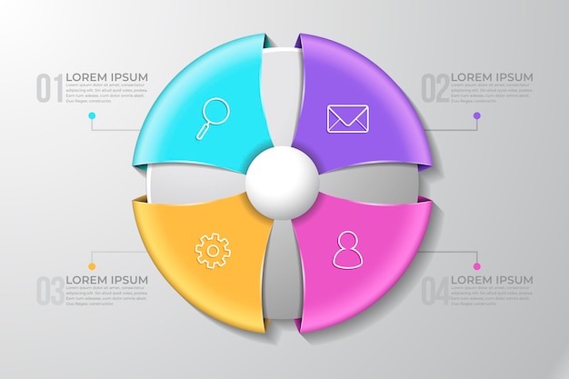 3d ring infographic concept