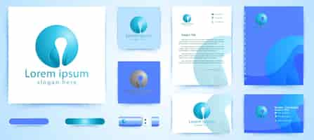 Free vector 3d sphere logo ideas inspiration logo design template vector illustration isolated on white backg