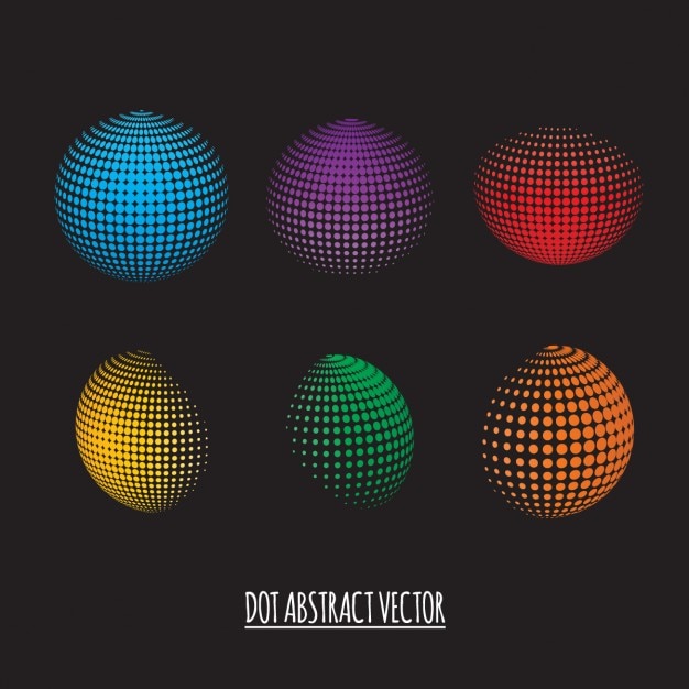 Free Vector 3d spheres with dots