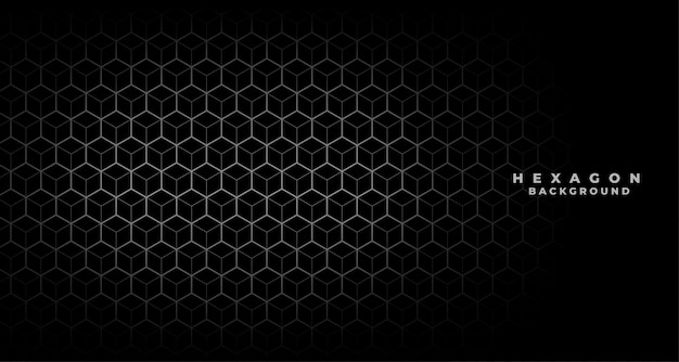 Free vector 3d style geometric hexagonal structure pattern dark background vector