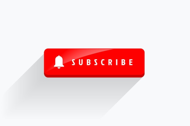 Free Vector 3d style subscription bell icon for web app