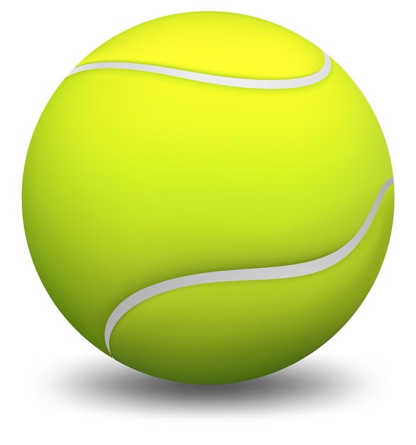 3D of tennis ball isolated