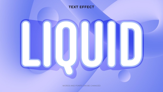 Free Vector 3d text effect on liquid background