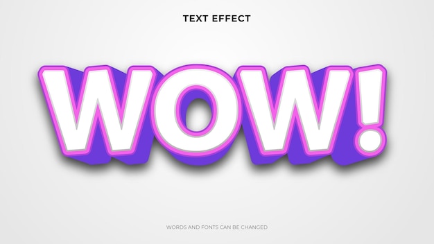 Free Vector 3d text effect template