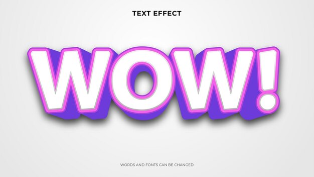 3d text effect template