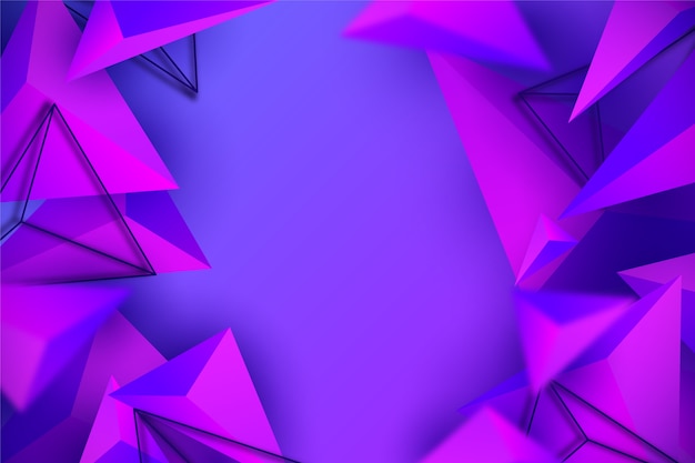 3d triangle background with vivid colors