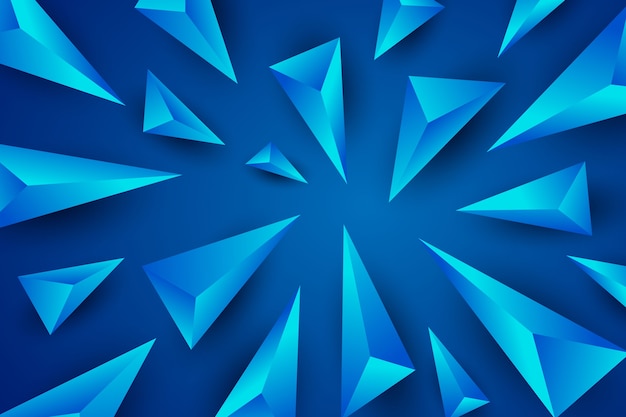 3d triangle background with vivid colors