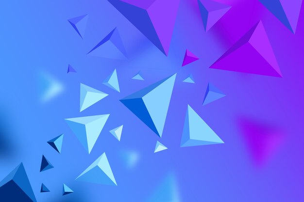 3d triangle background with vivid colors