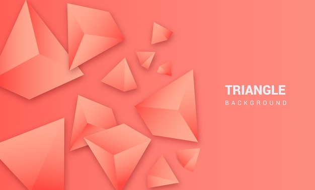 3d triangle pink background