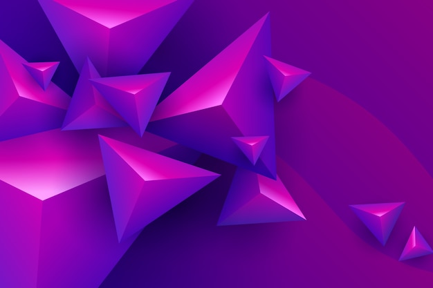 3d triangle with vivid colors