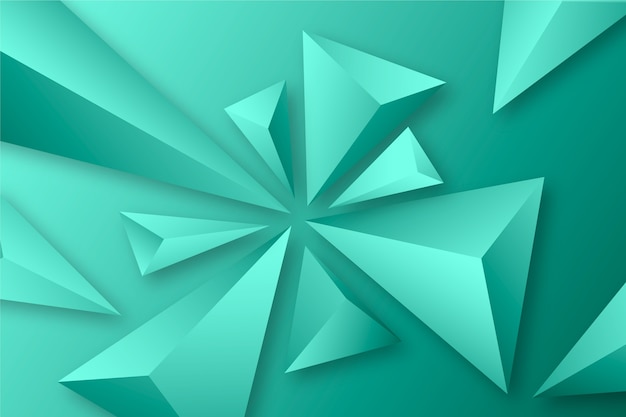 Free Vector 3d triangles concept for backgrounds