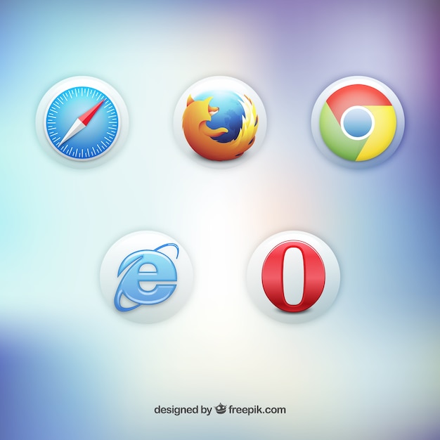 Free Vector 3d web browser icon